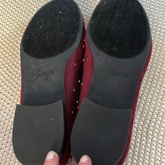 New Bettye Maroon suede loafers with stud detail - Picture 5 of 5